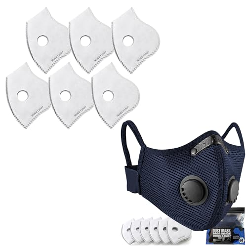 BASE CAMP Activated Carbon Filters (6filters) Bundle with BASE CAMP Blue Dust Mask Total 12 Filters
