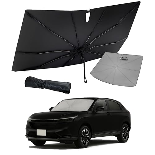 [日本企業][2026年改良]ヴェゼル適合 RV系 サンシェード シリコングリップ 傘タイプ 車用サンシェード 日差しカット 日除け 簡単取付 収納バッグ付き コンパクト収納 折りたたみ 車種専用設計 ZooTors