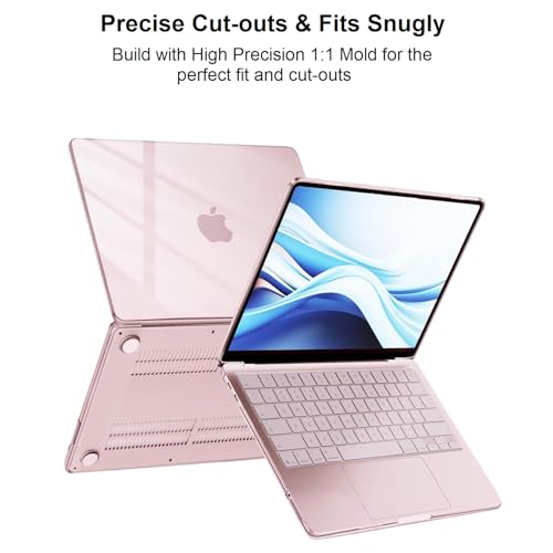 Image of Midkart Compatible with MacBook Neo Case 13 inch 2026 Release Model A3404 with A18 Pro Chip Hard Shell Case Cover with Keyguard and Dustplugs, Crystal Blush