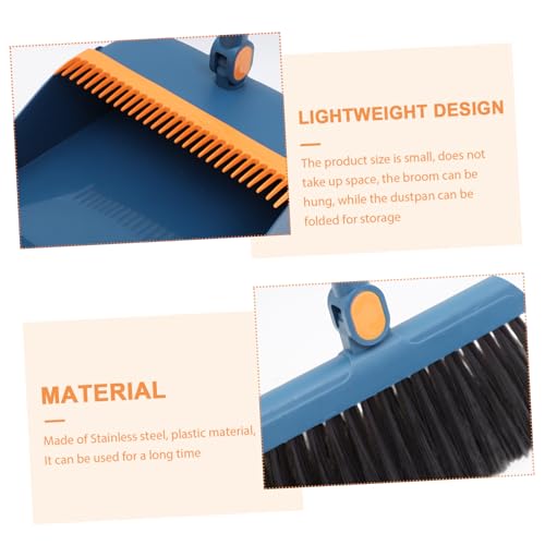 ELAYARD Besen und Kehrschaufel Set mit Langem Stiel Dichte Borsten und Haarentferner kamm Klappbar Multifunktional für Haushalt Einfache Reinigung von Ecken und Böden Praktisches – Bild 7