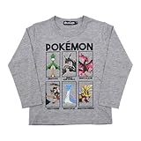 ポケットモンスター 男児 長袖Tシャツ ルシアスの六英雄柄 ロングTシャツ 120cm グレー 581