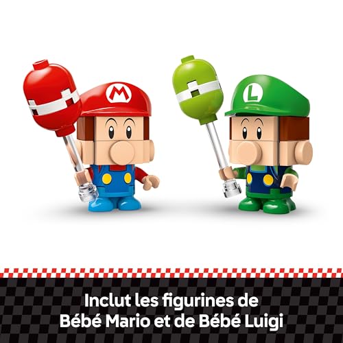 LEGO Mario Kart – Bébé Mario Contre Bébé Luigi - Jeu de Construction avec 2 Voitures de Course et 2 Figurines Collector Nintendo - Cadeau pour passionnés de Jeux vidéo dès 8 Ans 72034