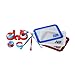 SILICONE ALLEY Carving Tool [Stainless Steel] (3) + Non-Stick Red/White/Blue Rectangle Mat (3) + Wax Jars Containers of Tie Dye Colors (3) + Red Container Holder (1) [USA Edition]