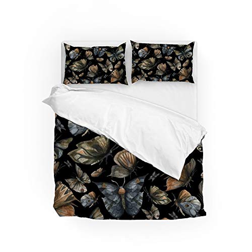 Parure de lit en polyester durable housse de couette imprimée papillons - 2