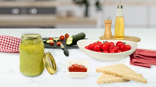 Tecnocap Regular Mouth Canning Lids - 160 PCS 70mm Lids for Regular Mouth Home Canning Jars. Premium Lids with Airtight Seal and Leak proof - Use for Home Canning & Food Storage (Band not included)