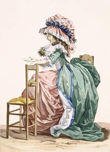 Peinture murale Watteau pour salon chic et décoration murale classique 60x90cm