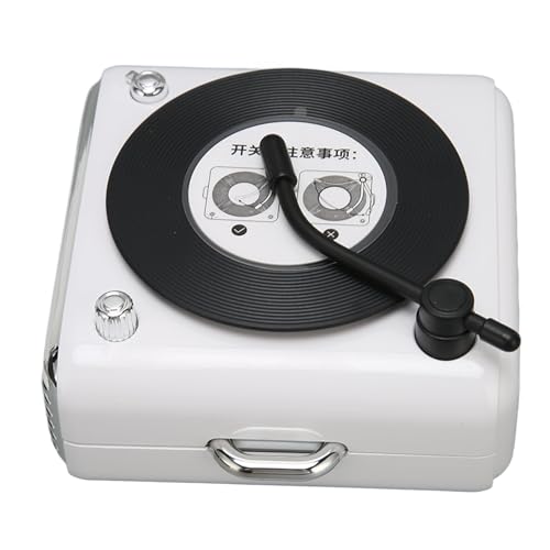 BROLEO Enceinte mignonne 1000 mAh avec volume fort style tourne-disque vinyle pour chambre à coucher (#1) - Les Beatles, Paul McCartney, John Lennon, RIngo Starr, George Harrison BROLEO Enceinte mignonne 1000 mAh avec volume fort style tourne-disque vinyle pour chambre à coucher (#1) – Image 6