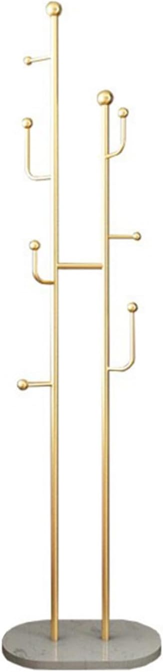 HYO&ZOY Iron Clothing Rack Stand Freestanding Coat Hanger Garment Racks with Mable Base for Clothes Hats, Bags for Entryway Hallway Bedroom (Color : Black, Size : B)