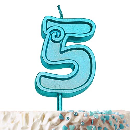 Get Fresh Number 5 Birthday Candle – Green Number Five Candle On Stick – Elegant Green Number Candles For Birthday Wedding Anniversary – Perfect Baby’s 5Th Birthday Cake Candle – Emerald 5 Candle #TOP7