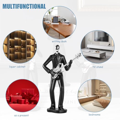Figura decorativa músico estatua guitarra saxofón miniatura 2