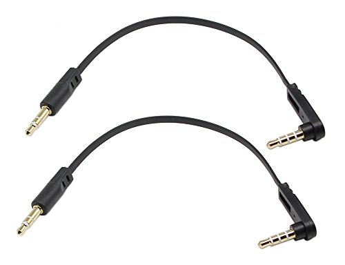 Cavo Prolunga Stereo 3,5 Mm Maschio-femmina A 90° | 4 Poli, 10 Cm | Per Cuffie E Audio - 3