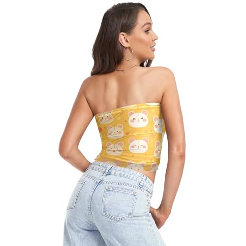 Vintage Birds Flower Butterfly Womens Boob Tube Top Sleeveless Ribbed Tube Top Camisole Top for Teen Girls Nursing2