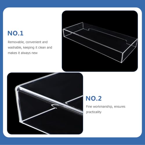 Cubierta de acrílico para teclado resistente y transparente con diseño desmontable 4