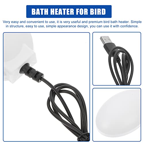 DOITOOL Aquecedor de banho de pássaro USB animal de estimação pássaro aquecedor de banho útil banho