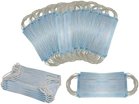 Disposable Surgical Mask With Ear Loop I 3 Ply Pleated Medical Face Masks Non-Toxic Dust Mouth Nose Cover Filter (50pcs)