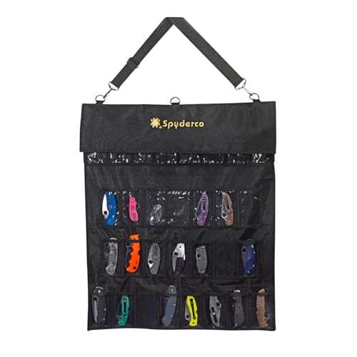 Spyderco Large SpyderPac - 30 Deep Pockets with Heavy Duty Polyester Design and Clear Plastic Window - SP1