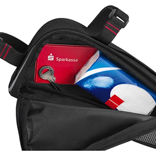 ABUS Fahrradtasche Basico ST 5200 - Rahmentasche mit Klettbandverschluss - 255 mm x 65 mm - 1,2 Liter Fassungsvermögen
