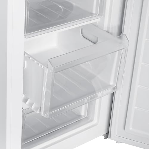 homeX Gefrierschrank, Tiefkühlschrank klein - 87L Nutzinhalt, 4-Sterne Gefrieren, Freezer kompakt, Gefrierschränke freistehend, Temperaturregelung, wechselbarer Türanschlag, leise, weiß, FS871E-W