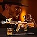 Whiskey Decanter AK47 Set with 2 Whiskey Glasses, Gifts for Men Dad Stocking Stuffers, Unique Christmas Anniversary Birthday Gift for Him Husband, Cool Presents liquor dispenser for Home Bar