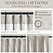 Natural Linen Pinch Pleated Blackout Curtains & Drapes 96 Inch Long Bedroom/Livingroom Farmhouse Curtains 2 Panel Sets, Neutral Track Room Darkening Thermal Insulated 8ft Back Tab Window Curtain