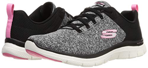 Image of Skechers Women's Flex Appeal 4.0 Sneaker, BKPK=Black Pink, 9.5