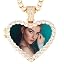 03168 Gold heart pendant with Tennis chain]