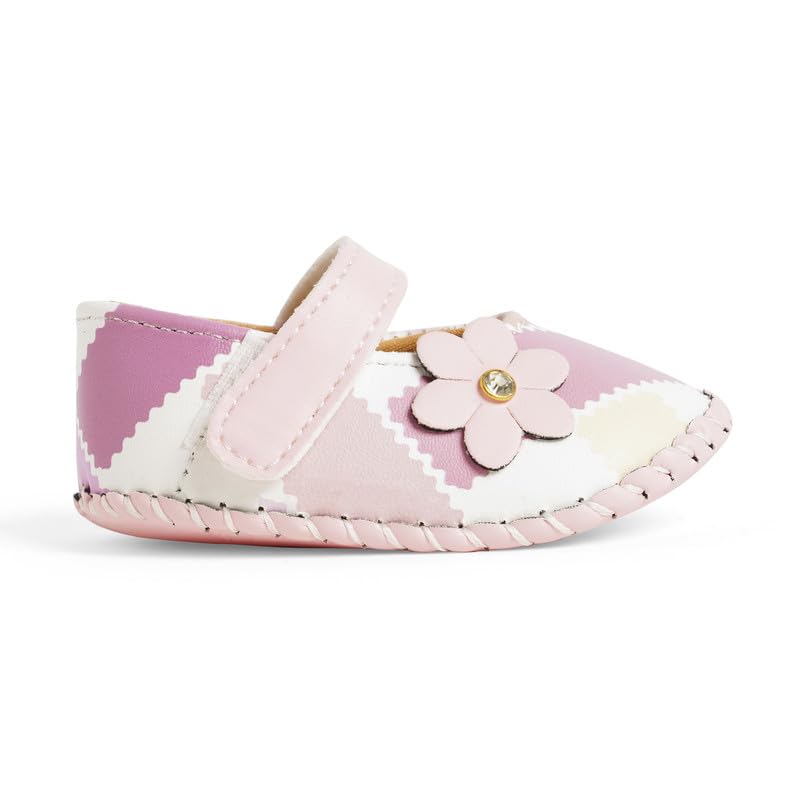CHIU Belly Shoes With Check Print & Floral For Baby Girl's 2 41o9Vf97FUL