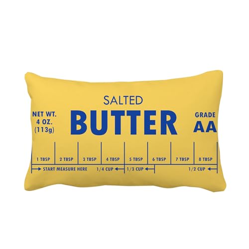 Decorbox Butter Lover 12x20 Inch Funny Throw Pillow Cover,