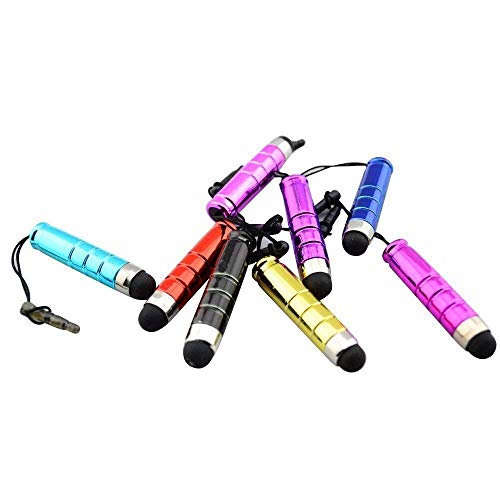 Generic 10 in 1 Bundle Mini Capacitive Stylus / Styli Pen - Blue Purple Red Green Gold White Black Pink Silver Chrome - for Compatible Models