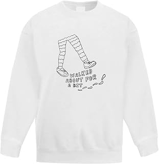 Azeeda 'Walking Text' Kid's Sweatshirt/Jumper (14-15 Years) (KW00031362)
