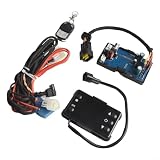 Diesel Air Heater LCD Monitor Switch Control Board Set with Remote Control, 12V/24V Compatible 30-40°C Temperature Range for 2kw/5kw/8kw Car Truck Parking Heater Repair