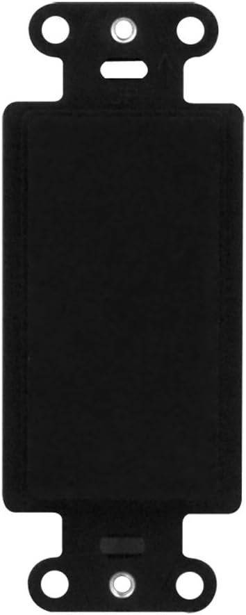 Legrand - OnQ Single Gang Keystone Phone Wall Plate or Cable Wall Plate, Keystone Wallplate, High-Impact Flame Retardant Plastic, Black, 25 Pack, WP3410BK