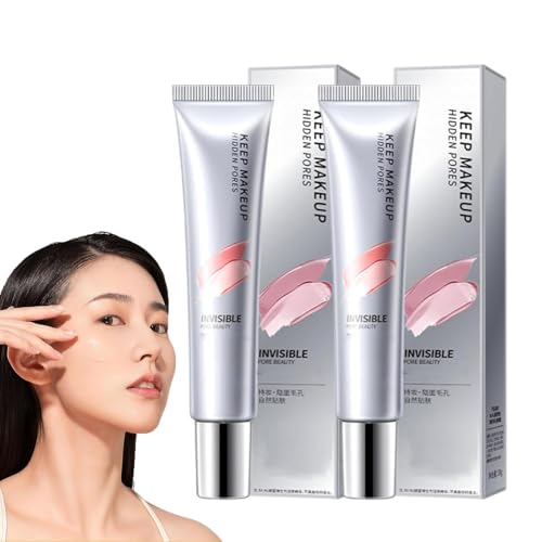 Crema de belleza invisible invisible de poros invisibles, poros invisibles Corredor de la cara, crema luminante para una piel de vidrio brillo natural impecable (2Pcs)