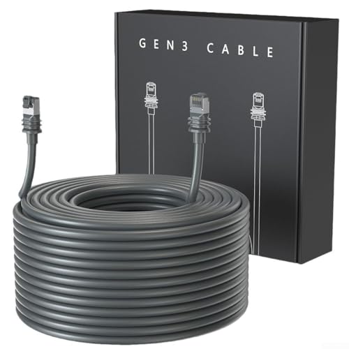 Zilimontt Cable Starlink para Gen 3, cable estándar V3 de repuesto, para Starlink Internet Kit de extensión de cable satélite para Starlink V3, resistente a la intemperie al aire libre (30 m)