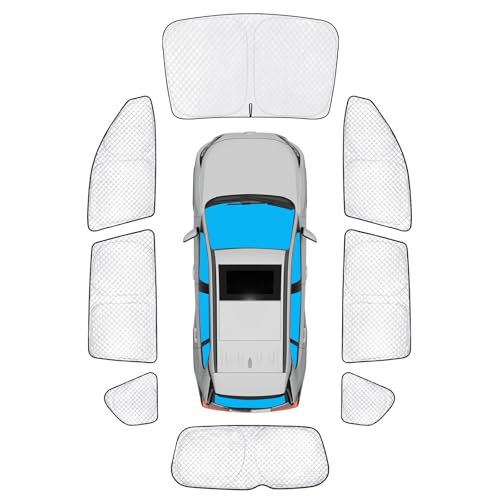 Image of KMF Sun Shade Custom Fit for Toyota RAV4 2006-2012 Accessories, Full Car Window Covers Sunshade for Windshield Side Rear, UV Block and Blackout Privacy for Car Camping 8pcs