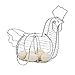 HEALLILY Metalowy Drut Koszulka Koszulka Kosz Kosz Koszulka Egghouse Egg Holder Organizer Case Case Owoce Przekąski Pojemnik Do Kuchnia Wielkanoc Dekoracji Srebrny