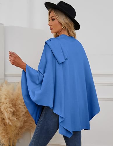 Image of PULI Womens Cross Front Poncho Shawl Wrap Elegant Wedding Formal Gift
