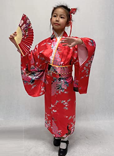 Elibelle Japanese traditional dress kimono robe for kids girls costume