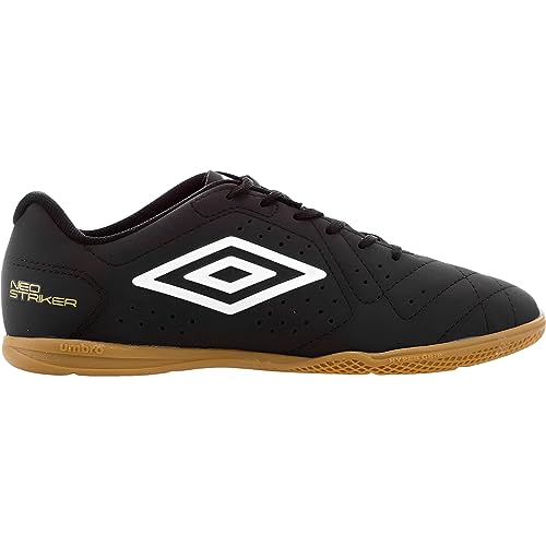 Chuteira Futsal, Neo Striker, Umbro, Masculina, Preto/Dourado/Branco, 44