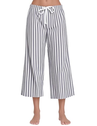Image of CYZ Comfortable Cotton Capri Woven Pajamas for Women, Casual Capris for Women, Perfect for Daily Wear and Sleepwear