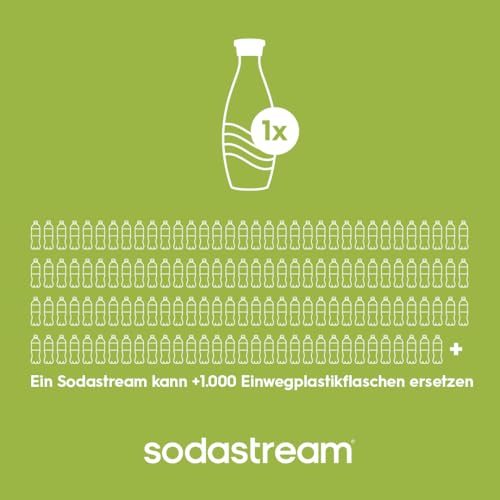 Sodastream 0,7L CRYSTAL Glaskaraffen - kompatibel mit CRYSTAL & PENGUIN Wassersprudler, 2er-Pack Wasserkaraffen, spülmaschinenfeste Sprudlerkaraffen