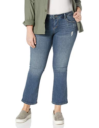 SLINK Jeans Women's Plus Size Jean, Blue, 16