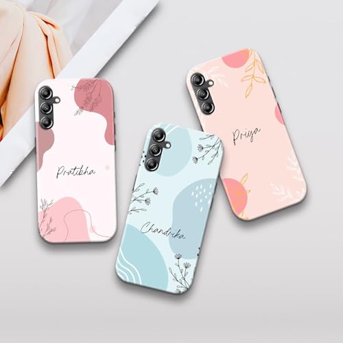 Image of COLORflow Back Cover Compatible with Samsung Galaxy A14 5G / 4G | Aesthetic Name Color Customized | Glossy Armoured Bumper with Camera Protection Back Cover Compatible with Samsung Galaxy A14 5G / 4G
