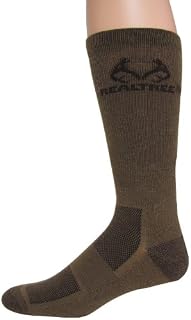 Realtree Outfitters Men's Ultra-Dri Boot Socks (1-Pair), Brown, Large