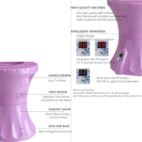 Asiento de vapor vaginal regulable contra el malestar íntimo 7