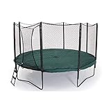 JumpSport 14 Foot Round Protective PVC Coated Trampoline Weather Cover for Rain, Sun, and Snow, Green
