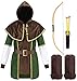 Produktbild Kinder Robin Hood Kostüm mit Pfeil und Bogen | Für Jungen & Mädchen | grün, braun Größe 128/134