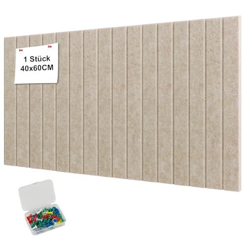 YFLeomry 60 x 40 cm Filz Pinnwand Selbstklebend, 1 Stück Dunkel Kamel 60 x 40 cm Pinnwand Filz, Dekorative Pinnwand Groß, Pinnwände Faltbare Fototafel für Büro, Wohnzimmer, Schlafzimmer, Wand