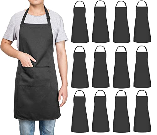 Avalon Kitchen Adjustable Apron Grey 12 Pk #TOP25