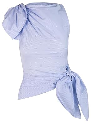 MONSE, Bow Drape Shirting Top